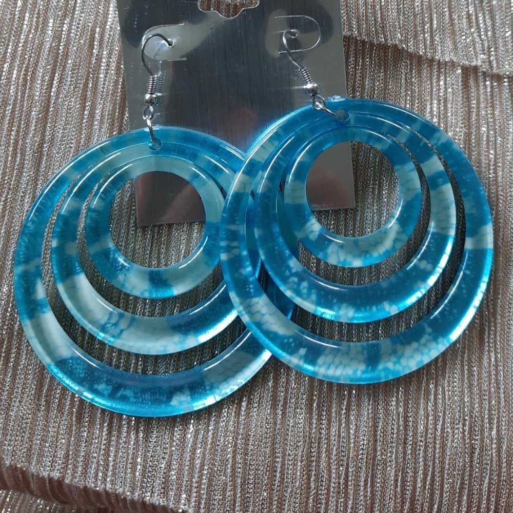 Acrylic Rings Earrings, assorted colors